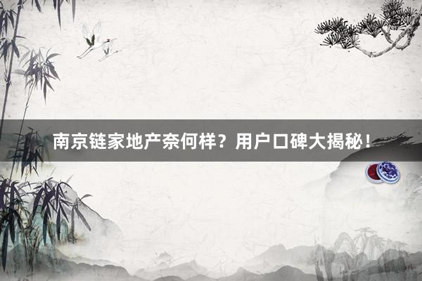 南京链家地产奈何样？用户口碑大揭秘！